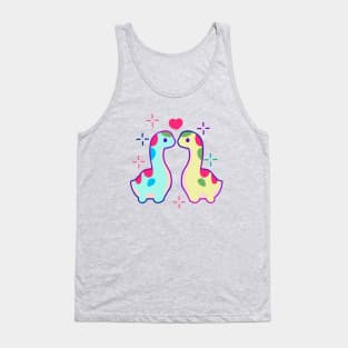 Two dinosaurs and heart Tank Top